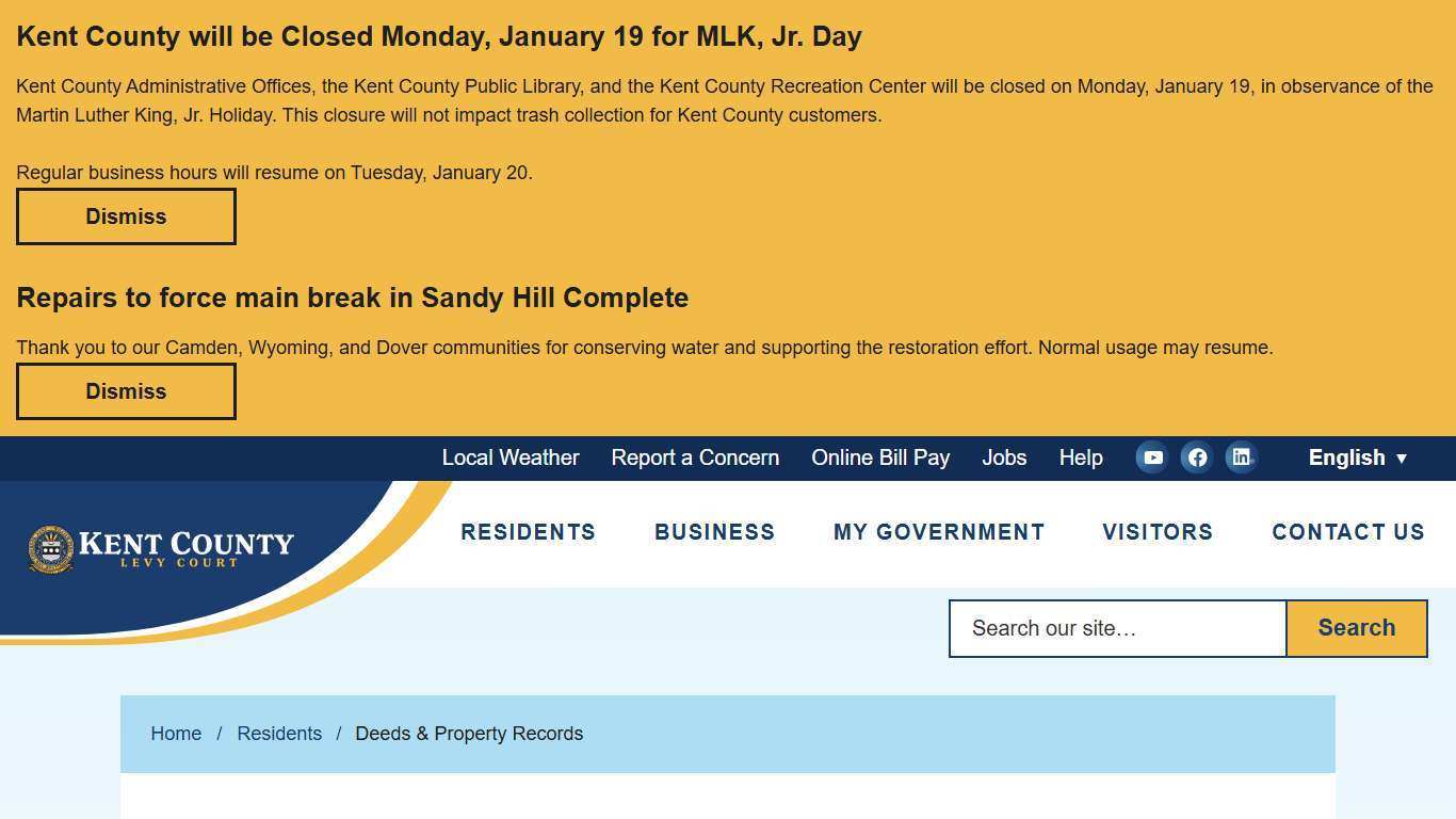 Deeds & Property Records Kent County Levy Court